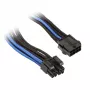 Silverstone EPS 8-Pin to EPS/ATX 4+4-Pin kaabel, 300 mm - must/ (SST-PP07-EPS8BA)
