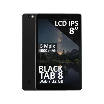 Tahvelarvuti BLOW MustTAB8 8-tolline 4G LTE, 3 GB muutmälu, 32 GB eMCP, Android 14, IPS 1200×1920, MicroSD