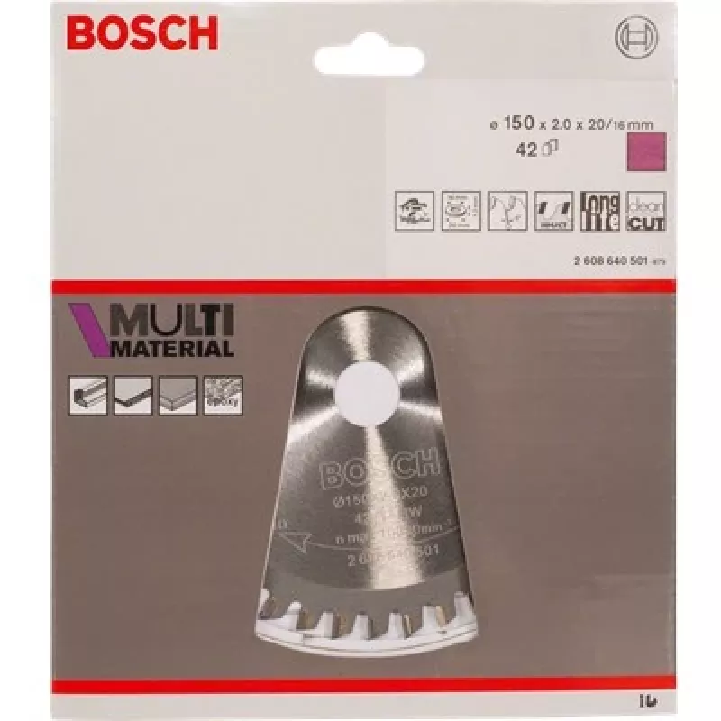 Bosch mitme materjali ketassaelehed, Multi, 19 cm, 3 cm, 1,8 mm, 2,4 mm, HLTCG (kõrge-madala kolmekordne lihv)