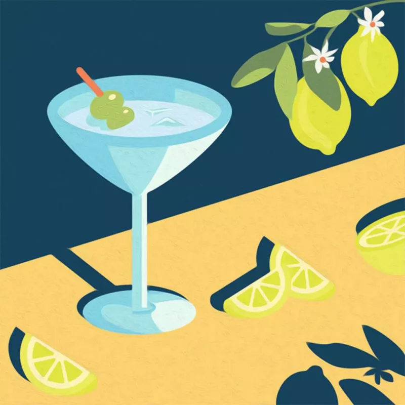 Maalimiskomplekt Ravensburger CreArt Mocktail Lemon – värvimine numbrite järgi