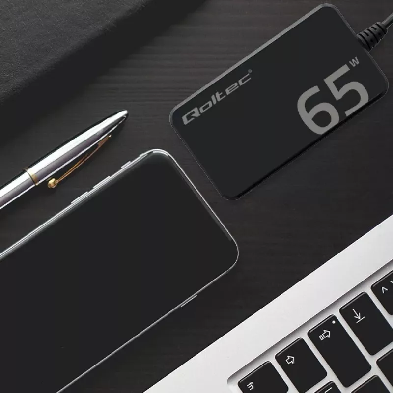 QOLTEC laadija 65W GaN Super Fast õhuke PD 5-20V 3.25A USB-C