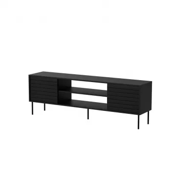 TV-kapp cama meble CORTINA EF 180×40×60 cm, must, puitlaastplaadist pealispind, must raam