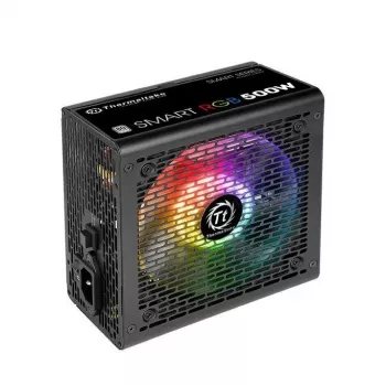 Thermaltake SMART RGB PS-SPR-0500NHSAWE-1 - Toiteplokk (sisemine) - ATX12V 2.3 - 80 PLUS - AC 230 V - 500 W - aktiivne PFC - must