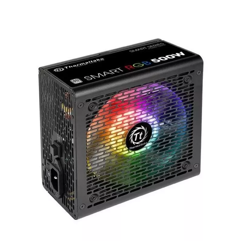 Thermaltake SMART RGB PS-SPR-0500NHSAWE-1 - Toiteplokk (sisemine) - ATX12V 2.3 - 80 PLUS - AC 230 V - 500 W - aktiivne PFC - must