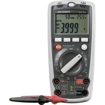 Voltcraft käsimultimeeter digitaalne MT-52 keskkonnamõõtmisfunktsioon CAT III 600 V ekraan (loendurid): 4000 (MT52)