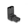 DeLOCK võrguadapter IEC 60320 C8 C7 pistikupessa 2,5 A 90° must