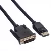 Roline - Videokaabel - DisplayPort (M) - DVI-D (M) - 2 m - Pöidlakruvid - Must
