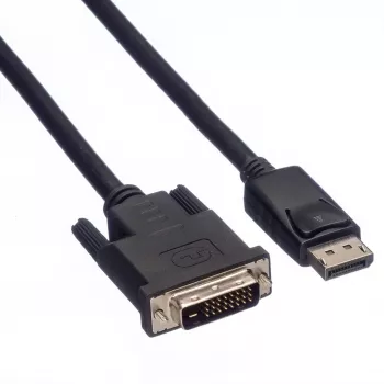 Roline - Videokaabel - DisplayPort (M) - DVI-D (M) - 2 m - Pöidlakruvid - Must
