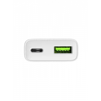 Toiteadapter NATEC Ribera NUC-2376 — 1× USB-A, 1× USB-C, 3 A väljund
