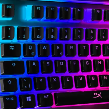 HyperX Pudding Keycaps - täiskomplekt - ABS - Must (DE paigutus) - klaviatuuri klahvikatted - ABS - Must