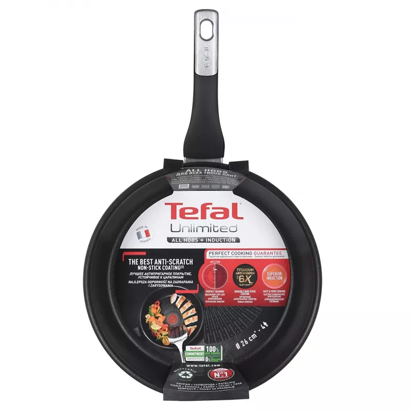 Universaalne pann Tefal Unlimited G2550572 26 cm, alumiinium, mittenakkuv titaankattega, induktsiooniga ühilduv