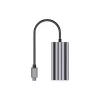 USB-C–RJ45 adapter Unitek U1343AGY01 — 5 Gbps Ethernet, USB-C (isane) RJ45 (emane), hall, 0,15 m kaabel