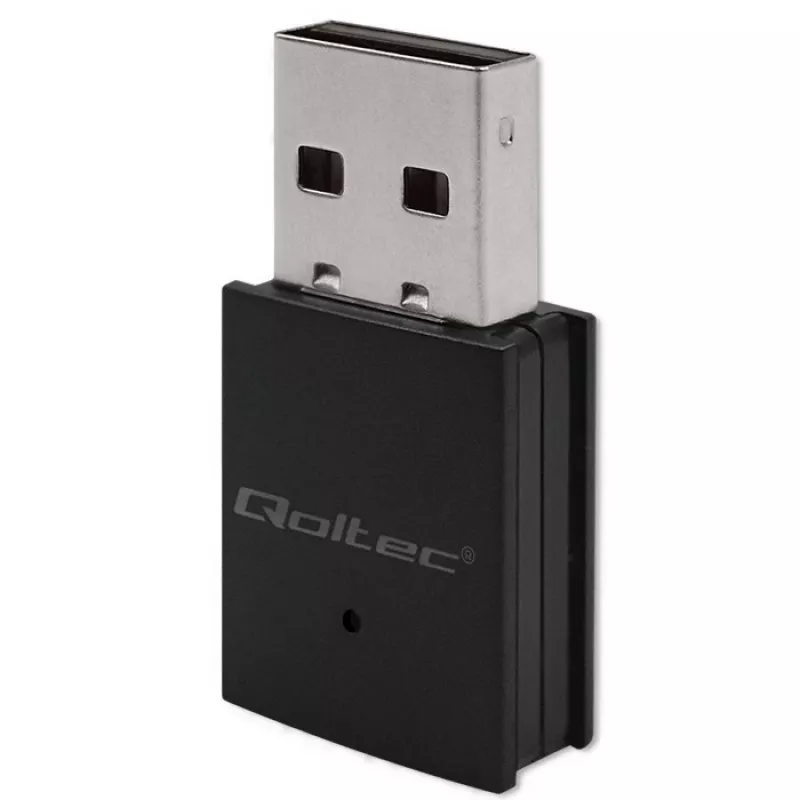 Juhtmevaba mini-USB Wi-Fi-adapter QOLTEC 57007 – üheribaline 2,4 GHz, kuni 150 Mbit/s, sisemine antenn