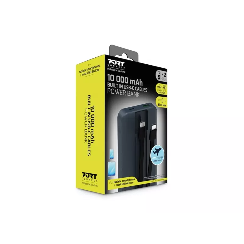 Akupank Port Designs 907006 10000 mAh liitiumpolümeer Must
