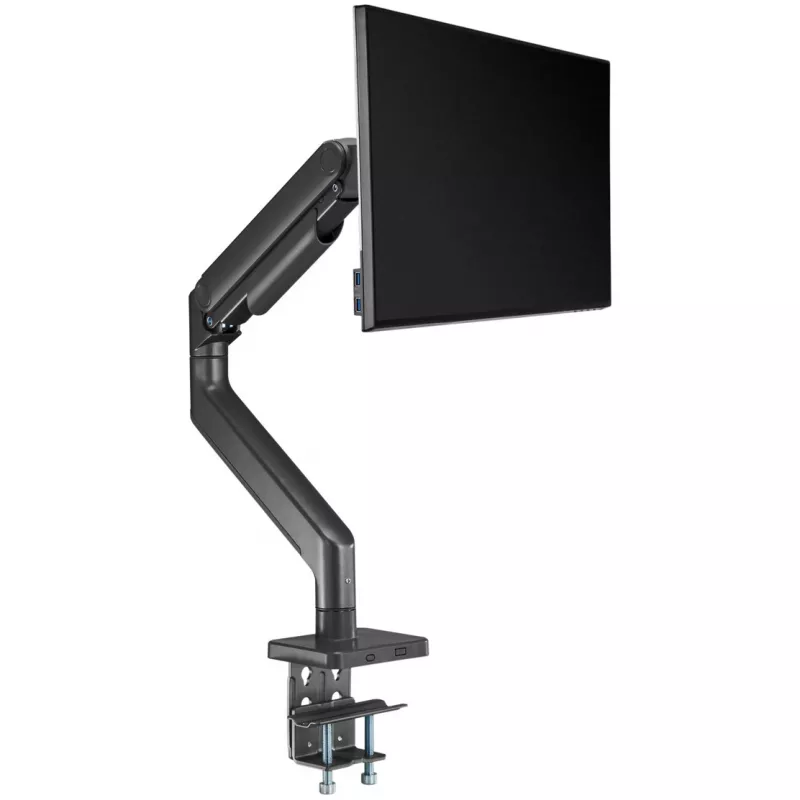 Monitorihoidik DIGITUS Single, klamber, kuni 49-tollisele (124,5 cm), 20 kg, VESA 75x75–100x100, kallutus -20° kuni 50°, kõrgus reguleeritav, must
