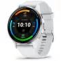 Nutikell GARMIN Venu 3 — 1,4-tolline AMOLED, 45 mm korpus, GPS, Wi‑Fi, 8 GB, hõbedane/valge, silikoonrihm