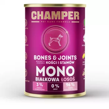 CHAMPER Bones & Joints Monoprotein Salmon - märg koeratoit - 400g