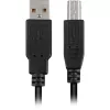 USB 2.0 kaabel, USB-A pistik > USB-B pistik (must, 0,5 meetrit)