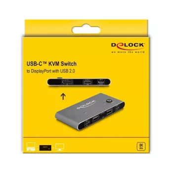 KVM-lüliti DeLOCK 11487 USB 8K Ultra HD 144 Hz