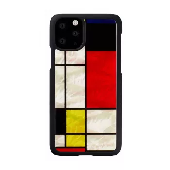 Nutitelefoni ümbris iKins iPhone 11 Pro Mondrian must — kaitseümbris, kõva kest, täpsed väljalõiked