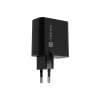 Juhtmega mobiilseadme laadija NATEC NUC-2145, 65W, USB-C PD 3.0 + QC 3.0, 1x USB-C, 1x USB-A, 110–240 V, must
