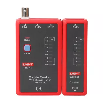 Võrgukaabli tester UT681C LCD-ekraani ja kaabli pikkuse mõõtmisega