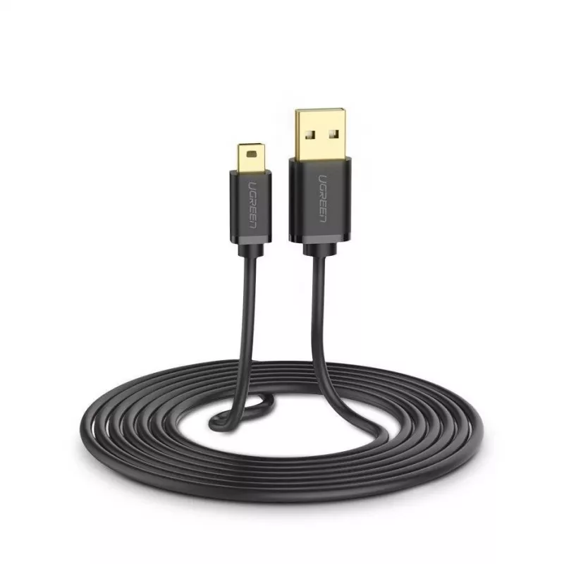 Ugreen USB kaabel - mini USB 480 Mbps 3 m US132 (must)