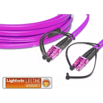 Lightwin High Quality Flat-Duplex LWL patch-kaabel, MM OM4, LC - LC LWL patch-kaabel (LDP-50 LC-LC 50.0 OM4 FD)