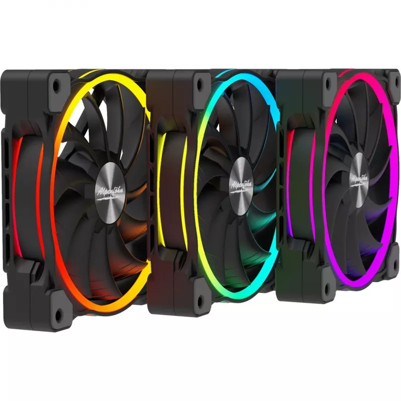 ALPENFÖHN Wing Boost 3 120mm ARGB korpuseventilaatorid, 3-pakk, must