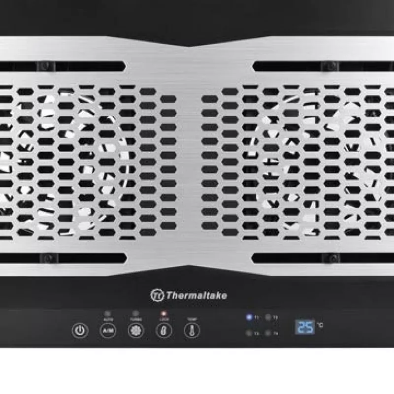 Sülearvuti jahutusalus THERMALTAKE CL-N002-PL12BL-A 12 cm ventilaatoriga, alumiinium ja plastik, 390×277,5×49,3 mm, 1000–1300 RPM