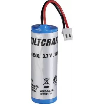 VOLTCRAFT 18500 Li-Ion asendusaku tüüp 18500, sobib (üksikasjad) IR-termomeetrile IR1000-50CAM, IR-1600 CAM 18500 (18500)