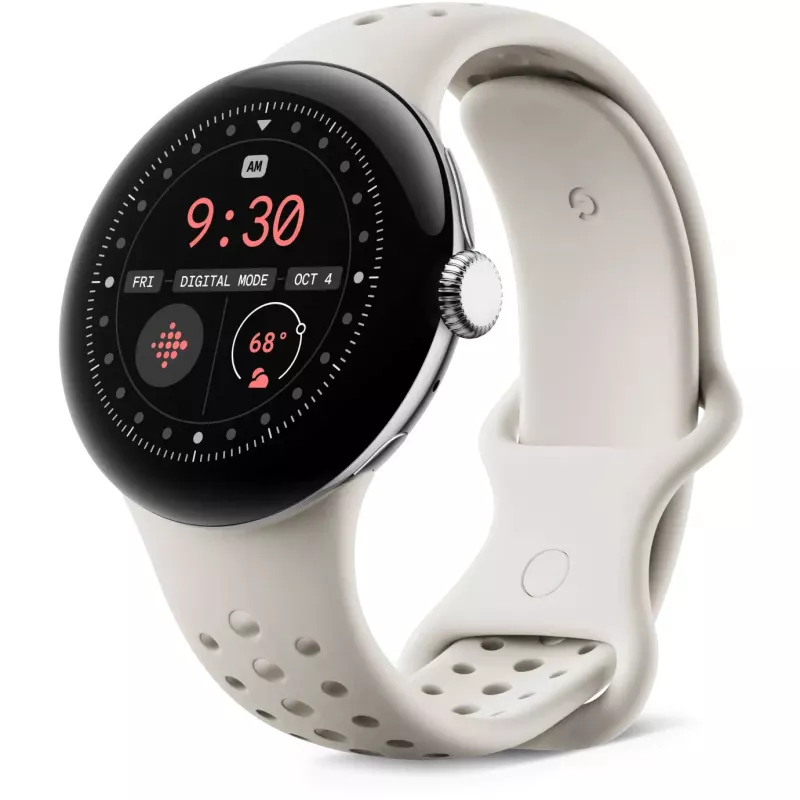 Google - Nutikella rihm - Suurus S - portselan - Pixel Watch 3 jaoks (GA06133-WW)