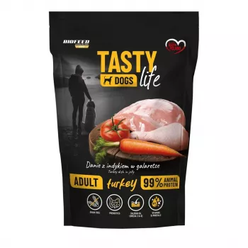 Märg koeratoit BIOFEED Tasty Life kalkun (turkey) 90% liha, täisväärtsööt, 500 g