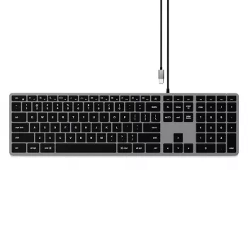 Satechi õhuke W3 klaviatuur USB-C numbriklahvistikuga (hall)