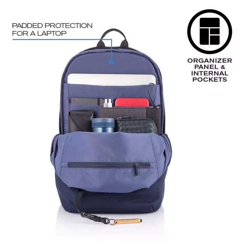 Igapäevane seljakott XDDESIGN Bobby Soft 15,6-tollise sülearvutipesaga, 16 l, tumesinine, PET
