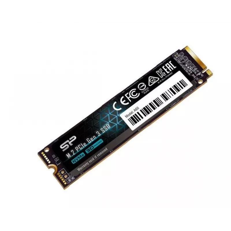 SSD M.2 NVMe Silicon Power P34A60 2 TB, PCIe 3.0 x4, lugemine 2200 MB/s, kirjutamine 1600 MB/s