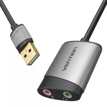 Vention USB-väline helikaart 0,15 m hall metall