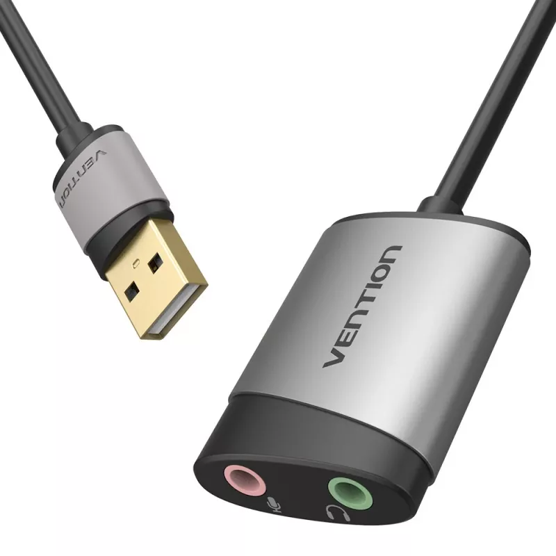 Vention USB-väline helikaart 0,15 m hall metall