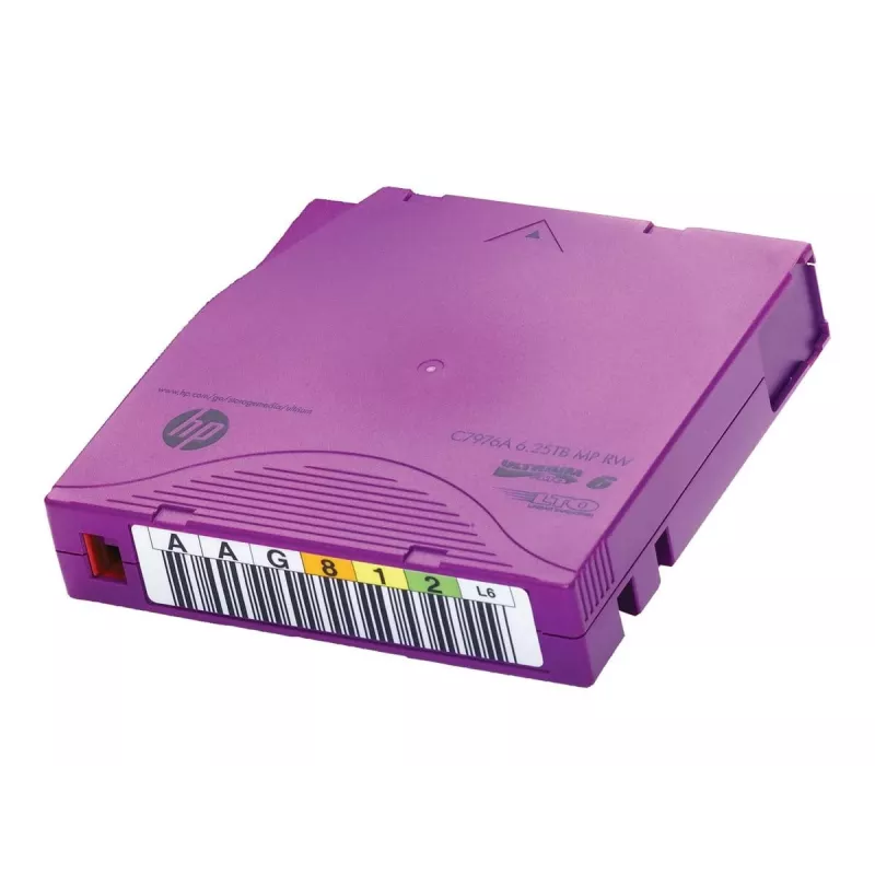 HPE LTO Ultrium 6 RW andmekassett C7976AN — 6,25 TB, lilla, 20 tk pakend