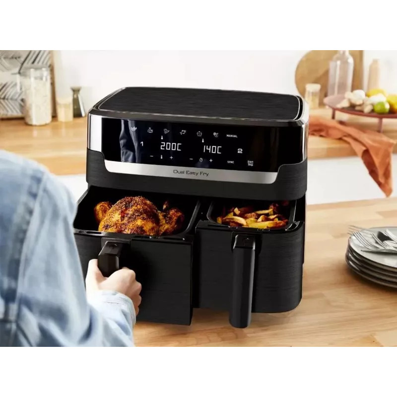 Tefal Easy Fry EY901N Double 8,3 L eraldiseisev 2700 W kuumaõhufritüür must