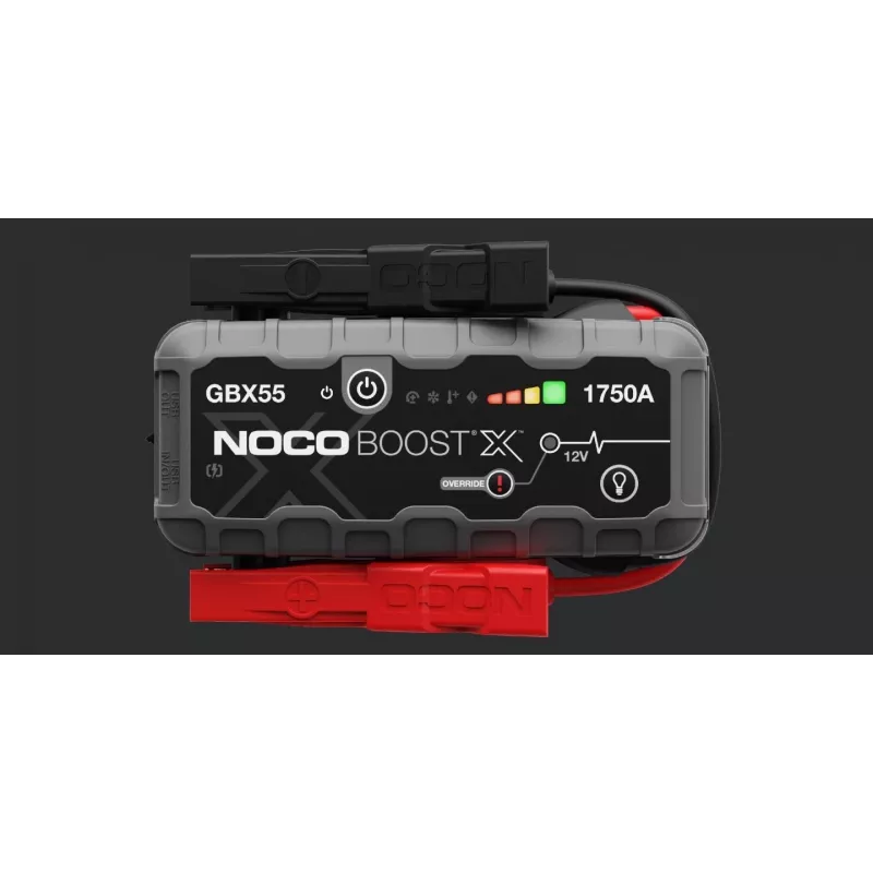 Käivitusbooster NOCO GBX55 1750 A liitium-ioon, 46 Wh, IP65, bensiinile kuni 7,5 L / diislile kuni 5 L