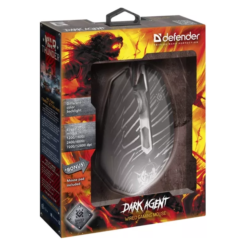 Hiir Defender DARK AGENT GM-590L USB Type-A
