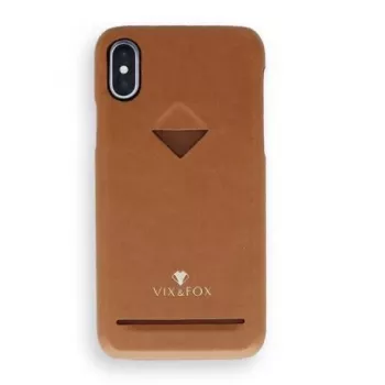 VixFox kaardipesaga tagakest iPhone XSMAX jaoks — karamellpruun, tagakaas kaarditaskuga