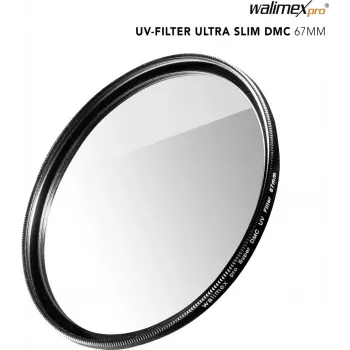 UV-filter Walimex pro õhuke Super DMC 67 mm – 67 mm keere, õhuke profiil, peegeldusvastane kate