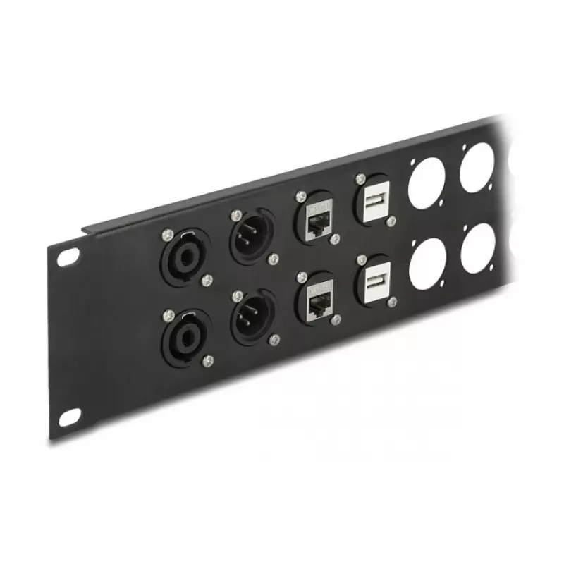 DeLOCK patch-paneeli lisaseade 88055 Rack paigaldus 2U Must