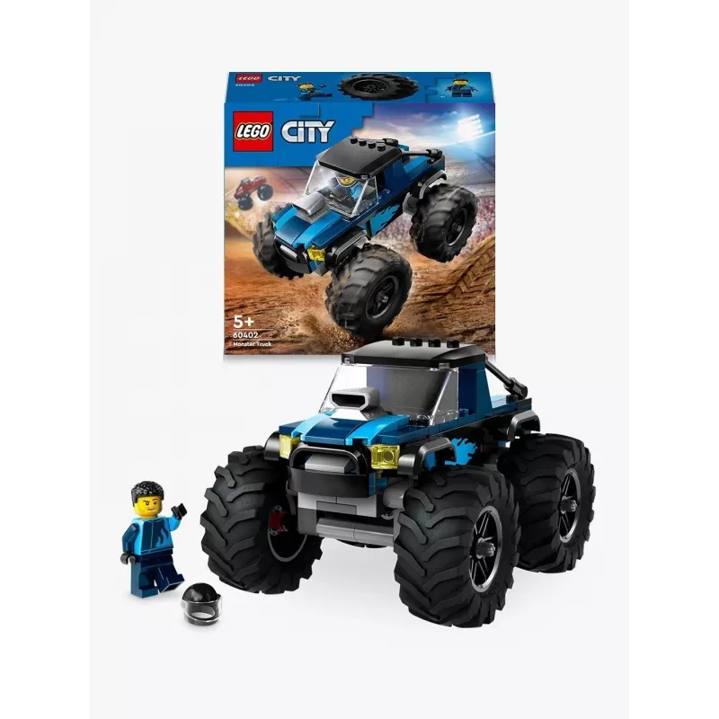 Ehitusmänguasi LEGO City 60402 Sinine Koletisveok suurte rehvidega, 148 osa, 1 minifiguur, vanusele 5+