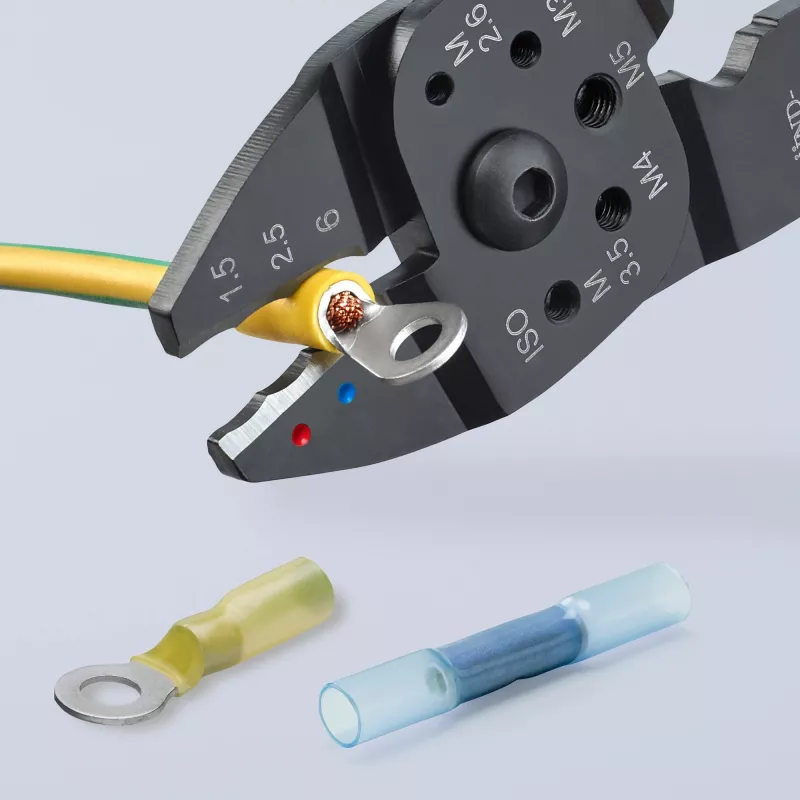 Knipex 97 21 215 kaablikrimpsimistangid Must, Sinine, Punane