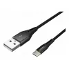 NATEC Kaabel USB-C/A 2.0 1m prati led must nailon