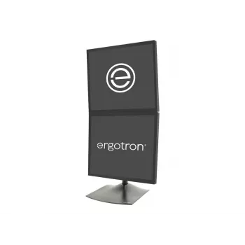 Ergotron DS100 - Kinnituskomplekt (28-tolline varras, alus, 2 pöördliigendit, 2 VESA-adapterit) - kitsas - 2 LCD-ekraanile - teras, alumiinium - must - ekraani suurus: kuni 68,6 cm (kuni 27 tolli)
