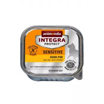 Märg kassitoit Animonda Integra Protect Sensitive Pure Chicken 100 g, teraviljavaba, gluteenivaba, täiskasvanud kassidele, allergia tugi